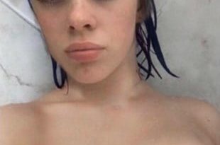 Billie Eilish Nude Topless Selfie And Wet Titties.