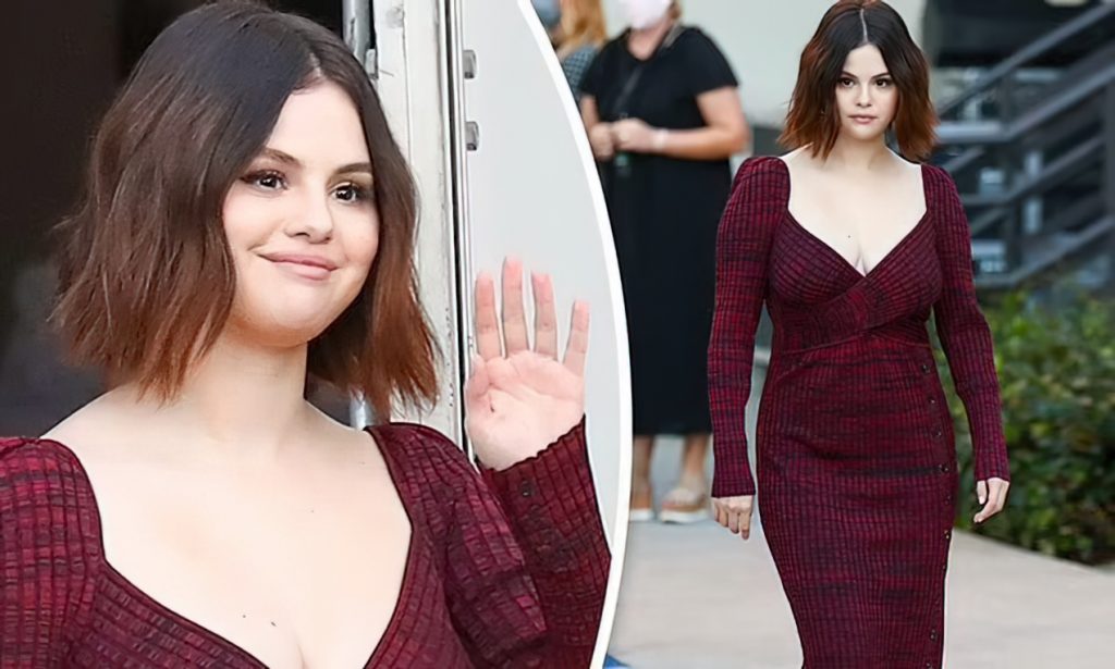 Busty Selena Gomez Leaves a Press Tour Stop For "Only Murders in the B...