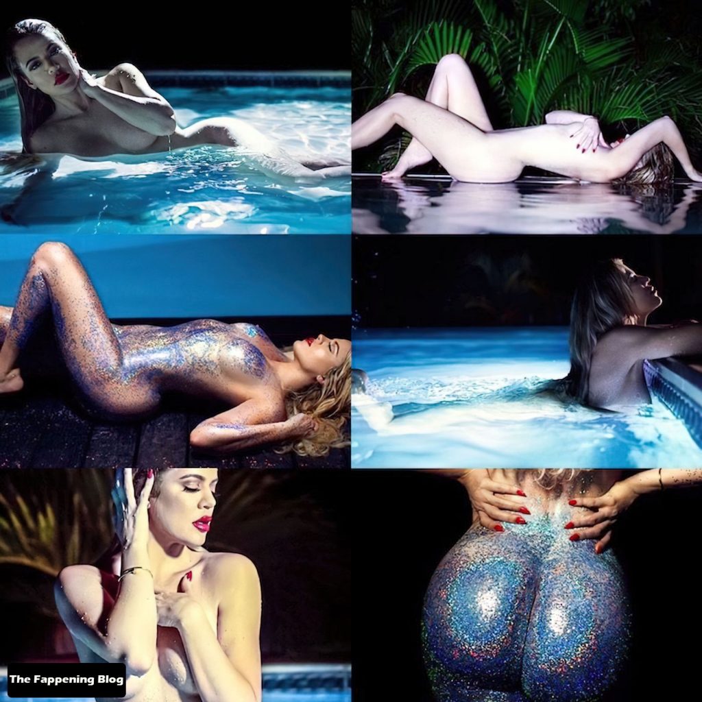 Khloe Kardashian Nude (1 Collage Photo). 