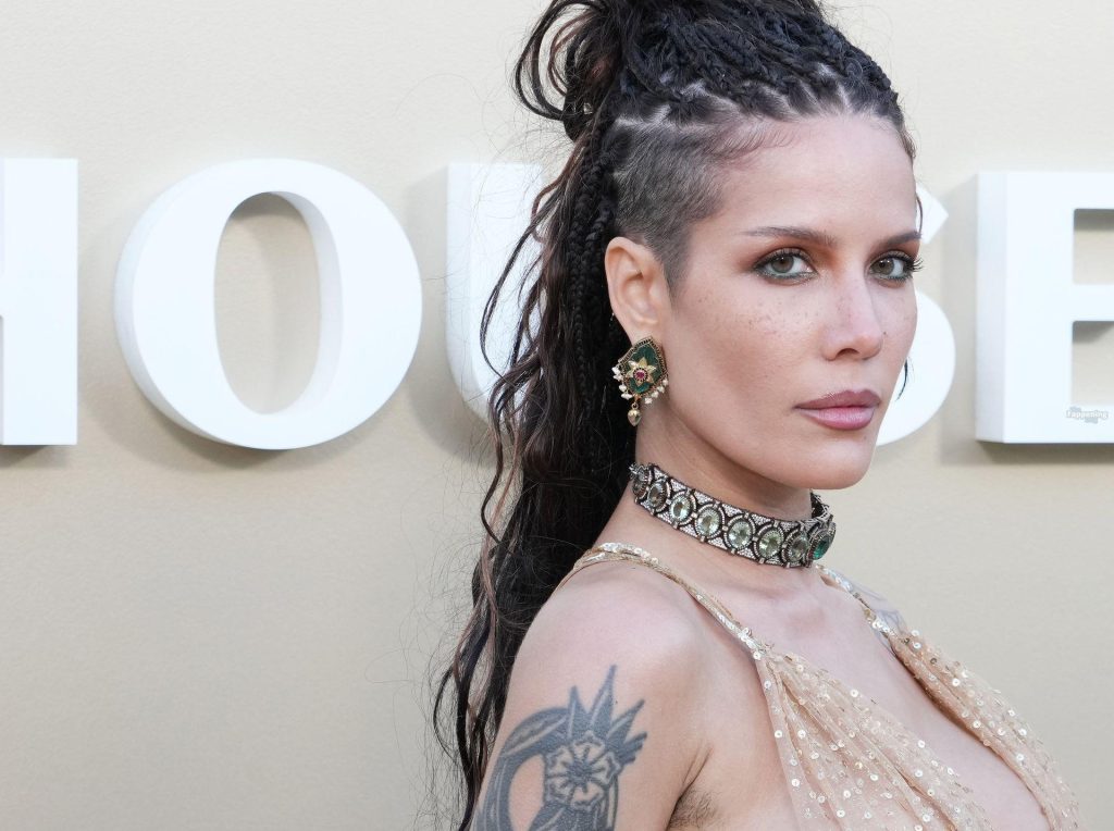 Halsey Flashes Her Nude Tits in a See-Through Dress (47 Photos) 24