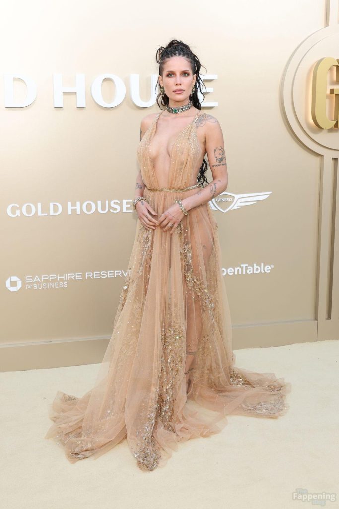 Halsey Flashes Her Nude Tits in a See-Through Dress (47 Photos) 33
