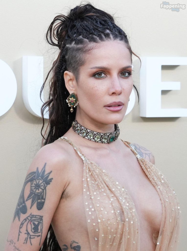 Halsey Flashes Her Nude Tits in a See-Through Dress (47 Photos) 23