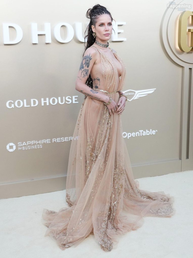 Halsey Flashes Her Nude Tits in a See-Through Dress (47 Photos) 18
