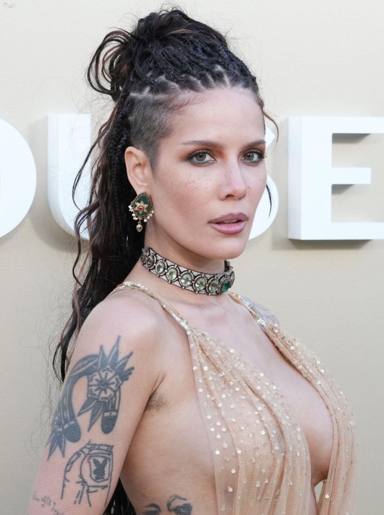 Halsey Flashes Her Nude Tits in a See-Through Dress (47 Photos) 37