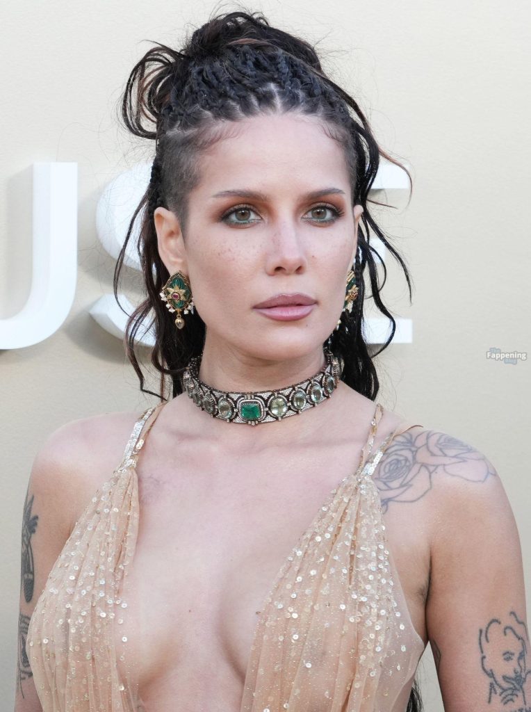 Halsey Flashes Her Nude Tits in a See-Through Dress (47 Photos) 35
