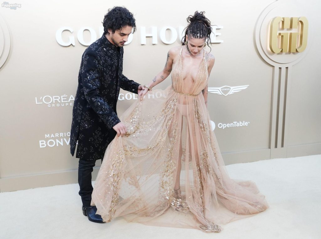 Halsey Flashes Her Nude Tits in a See-Through Dress (47 Photos) 31