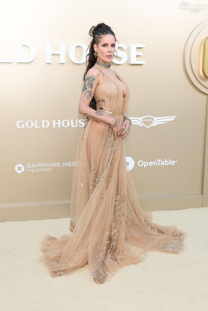 Halsey Flashes Her Nude Tits in a See-Through Dress (47 Photos) 22