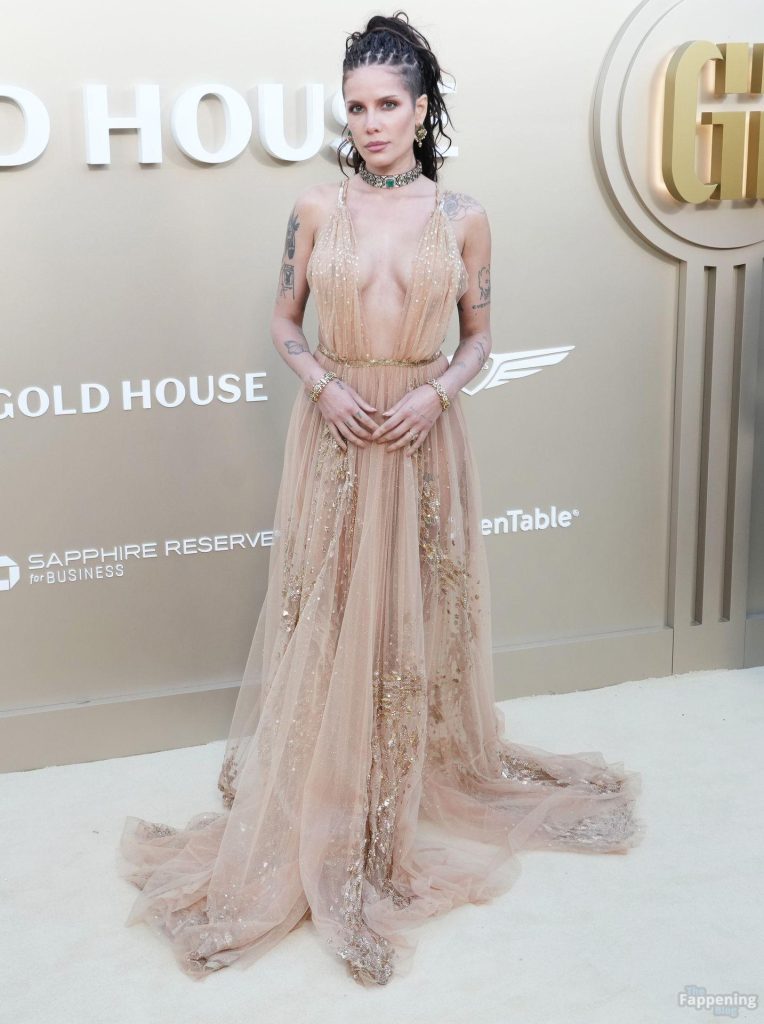 Halsey Flashes Her Nude Tits in a See-Through Dress (47 Photos) 16