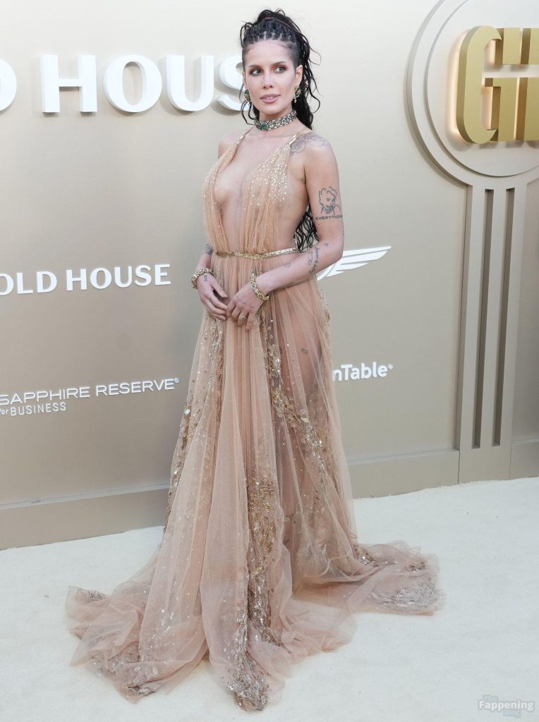 Halsey Flashes Her Nude Tits in a See-Through Dress (47 Photos) 25