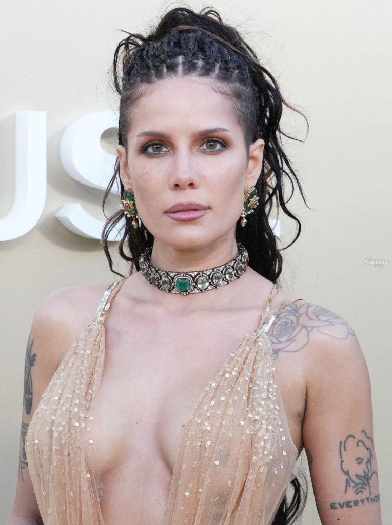 Halsey Flashes Her Nude Tits in a See-Through Dress (47 Photos) 1