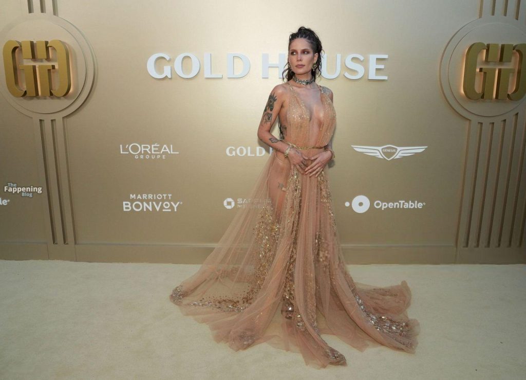 Halsey Flashes Her Nude Tits in a See-Through Dress (47 Photos) 2