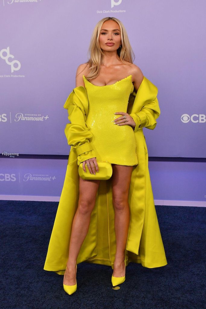 Natalie Alyn Lind Shows Off Her Sexy Tits in a Yellow Dress at the 52nd American Music Awards (35 Photos) 11
