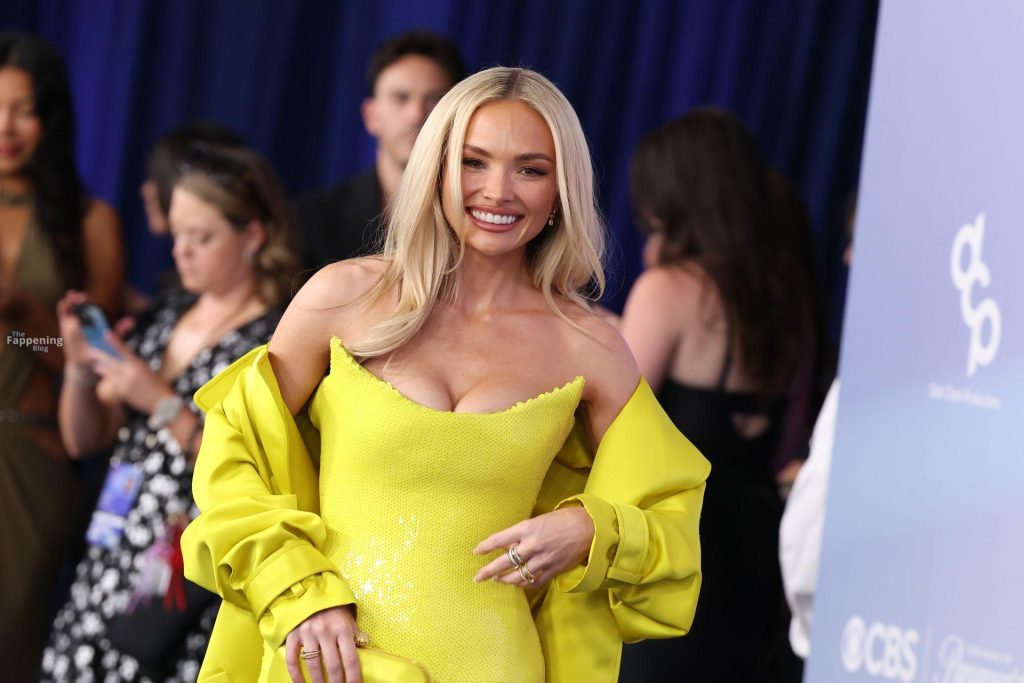 Natalie Alyn Lind Shows Off Her Sexy Tits in a Yellow Dress at the 52nd American Music Awards (35 Photos) 5